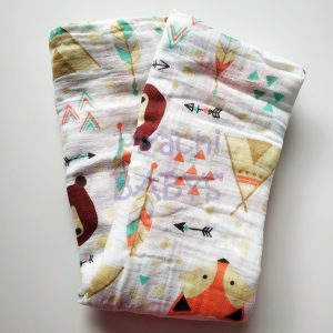 Muselina para bebé de algodón - Estampado TIPI